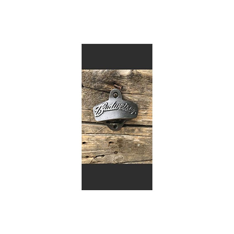 Budweiser Cast Iron Bottle Opener Wall Mounted by Thenextstopshop