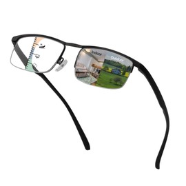 UXAOSVME Photochromic Progressive Multifocus Reading Glasses Men UV Protection Transition Sunglasses Anti Blue Light Readers