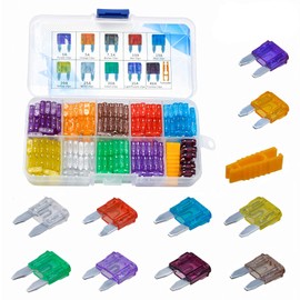 AHL 145pcs Mini Flat Fuse Set 3A 5A 7.5A 10A 15A 20A 25A 30A 35A 40A with Fuse Removal Tool for Auto Motorcycle Truck Boat Snowmobile