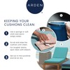 Arden Selections Outdoor Midback Chair Cushion, 18 x 16.5, Water