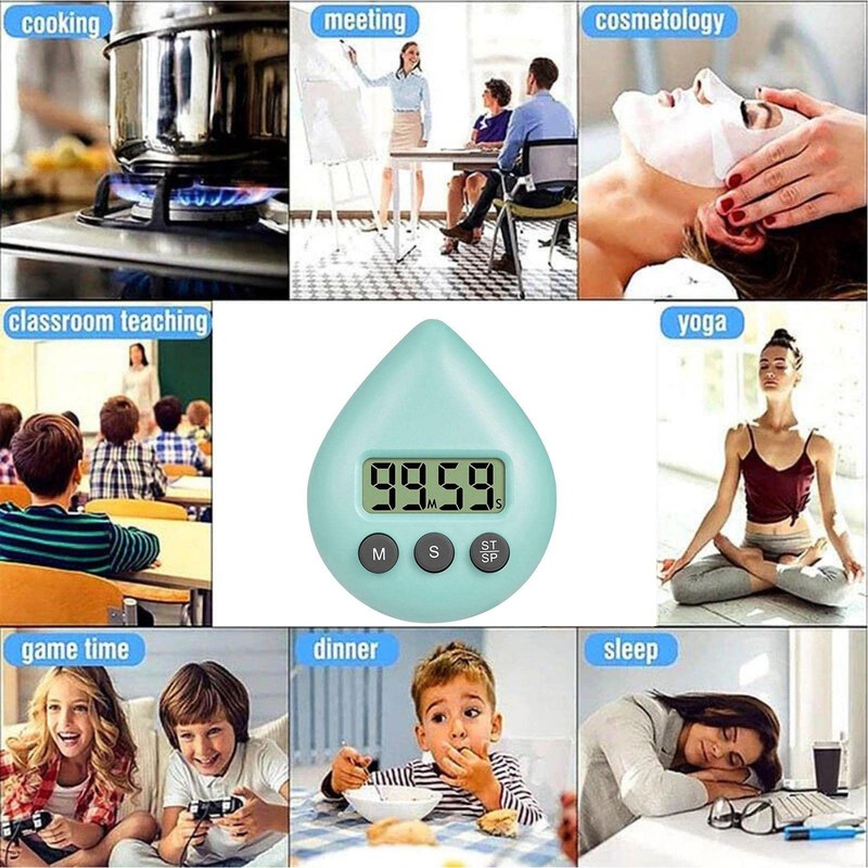 Kitchen Timers for Cooking - Countdown Timer Waterproof - Suction