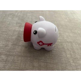 NEW - UNUSED - Key Bank - Promotional Piggy Bank - Red & White  - 4" x 3"