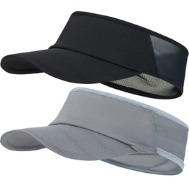 Sports Sun Visor Women Men, Cooling Stretchy Visor Hats Summer Packable Ponytail Sun Hat for Running, Golf, Tennis