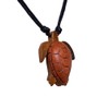 BlueRica Hand Carved Wood Sea Turtle on Adjustable Black Cord