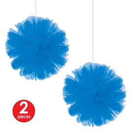 Beistle 54940-B Tulle Balls, 8", Blue
