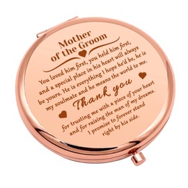 Mother of The Groom from Bride Gift Compact Makeup Mirror Wedding Party Gift Bridal Gift Mother in Law Gifts for Birthday Thank You Gift Folding Makeup Mirror Mothers Day Engagement Gifts