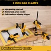 8-Piece Clamps for Woodworking - 4 Pcs 6 inch Bar