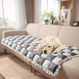 LiveGo Dog Couch Cover Protector, Couch Cover for Dogs Washable Pet Bed Couch Cover, Pet Friendly Sofa Cover for Large Dogs (Gray-1, 70x180cm /27.6 * 70.9in)