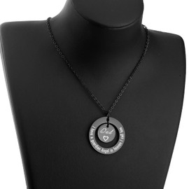 LQRI Dad Memorial Jewelry I Have a Guardian Angel Heaven I Call Him Dad Memorial Necklace Gift Loss of a Dad Gift Guardian Angel In Loving Memory of Father, Stainless Steel, na-