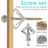 100Pcs Expanded Plasterboard Anchor Metal Drywall Anchor Kit High Strength