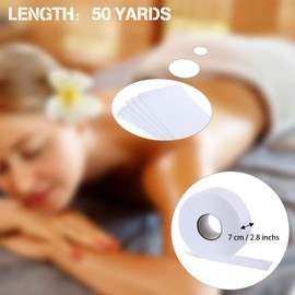 Tiras de cera no tejidas, rollo de depilación para depilación corporal y facial, 2.75 pulgadas x 50 yardas rollo de depilación