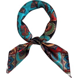 FONYVE 100% Mulberry Silk Scarf for Hair - 27" Square Head Scarf for Women - Lightweight Neck Scarf with Gift Packed