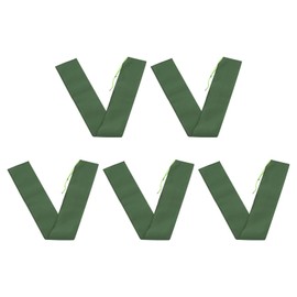 PATIKIL 5 ft Sand Bags for Flood, 5 Pack Flood Water Barrier Sandbags with Binding Elastic Band, Long Canvas Bags for Door, Window, Flooding Control, Green