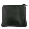 Genuine Black Leather Pouch | Embossed with Fleur De Lis