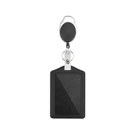 TOUFEIYUAN Pass Case, With Reel, Stretchable, With Reel, PU Leather, Commuter Pass Case, Office Employee Card Holder, Vertical Card Case, Lightweight, Thin, Stylish, Skimming, Commuting To School Or