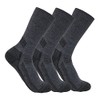 Carhartt Men's Force Performance Work Socks 3 Pair Pack, Charcoal,