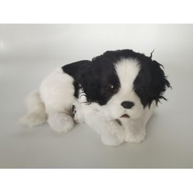 PawFection Pets Border Collie Dog, Realistic, Lifelike Stuffed Interactive Nodding Pet Toy, Companion Pet Puppy with 100% Handcrafted Synthetic Fur