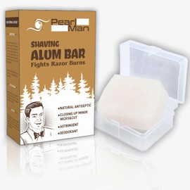 Pearl Shaving Alum Bar (Fitkari) - 100g | 100% Pure Natural Alum Stone | Gentle & Effective | Ideal for Razor Burn Relief | Chemical-Free Shaving Aid, white