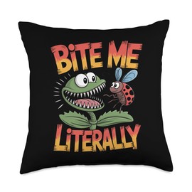 Venus Fly Trap Insectivorous Plant Carnivorous Design Throw Pillow