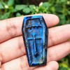 TEAMWILL 1.9" Natural Labradorite Coffin Quartz Crystal Skull Coffin Figurines