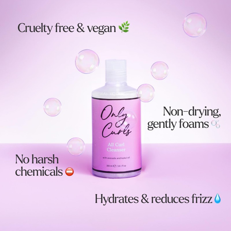 Only Curls Cleansing Bundle – 300ml Cleanser & Conditioner Duo