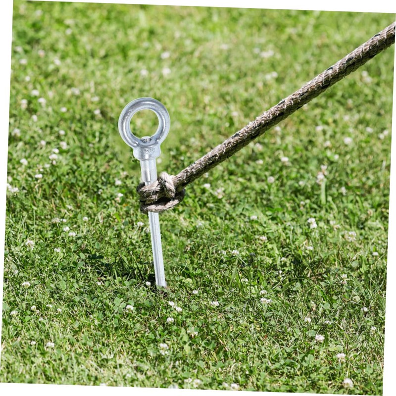 Gatuida 4 Pcs Heavy Duty Carbon Steel Tent Stakes Galvanized