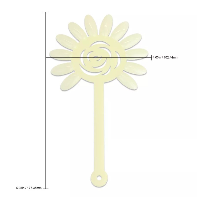 Beauticom 120 Tips White Fan Shaped Flower Design False Nail