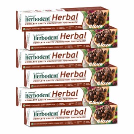 Herbodent® Herbal Clove Toothpaste - 6.53 oz Pack of 6 | Natural Herbs - Clove, Babool, Bakul and More | Daily use Toothpaste