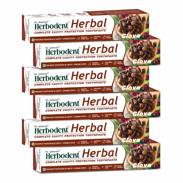 Herbodent® Herbal Clove Toothpaste - 6.53 oz Pack of 6