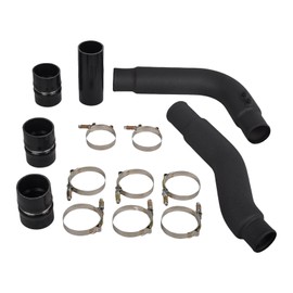 SSN Aluminum Intercooler Pipe & Boot Kit Compatible with 2003 2004 2005 2006 2007 Dodge Ram 5.9L Cummins Diesel-Black