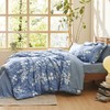 Bedsure Blue Full Comforter Set - 7 Pieces Floral Bedding