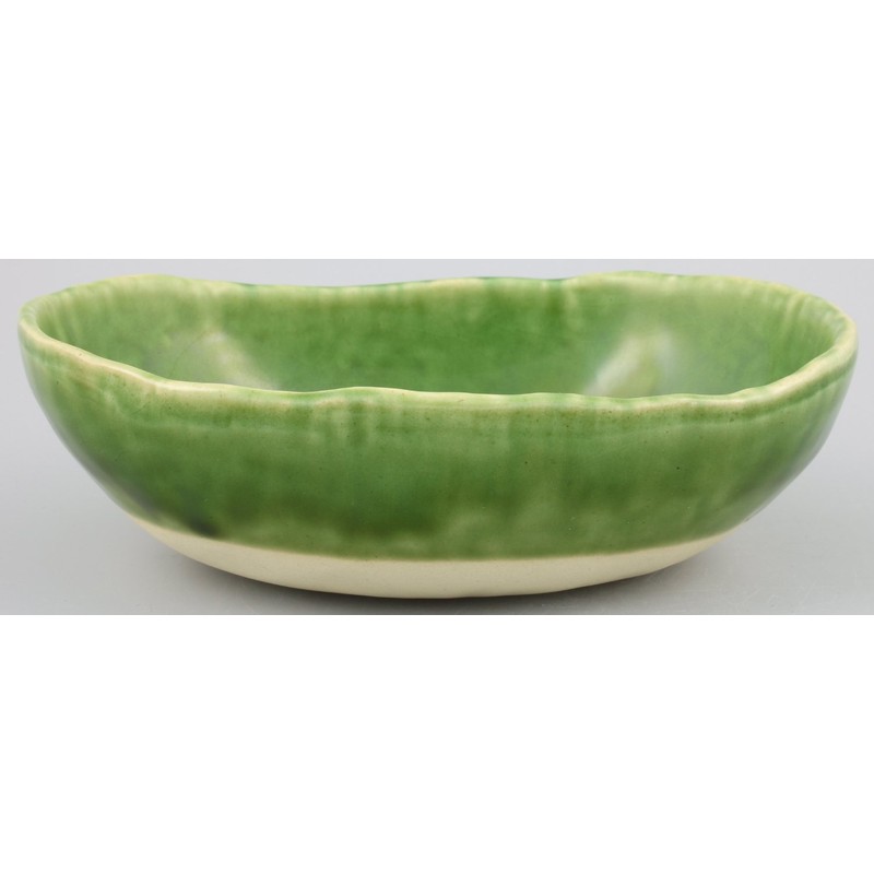 Seto Ware 027-0006 Efu Kiln Oval Small Bowl Oribe Asanoha