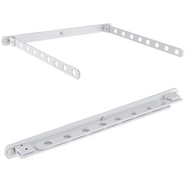 FULANCCY Retractable Clothes Drying Rack Wall Mounted, Foldable Laundry Room Hanging Racks, Collapsible Laundry Drying Rack for Indoor Outdoor, Space-Saving Clothes Hanger (White One Pack)