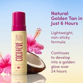 Coco & Eve- PIEL BESADA POR EL SOL CON ASPECTO NATURAL, SIN DAÑOS SOLARES NI PRODUCTOS QUÍMICOS. El primer tratamiento corporal autobronceador con DHA 100% natural del mundo con beneficios completos