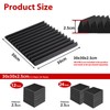12pcs-96pcs Black Soundproof Wall Pad , 12"X12"X1" Acoustic Foam Panel