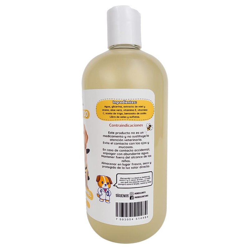 Mundo Lomito Shampoo para Perros Avena y Miel Natural con