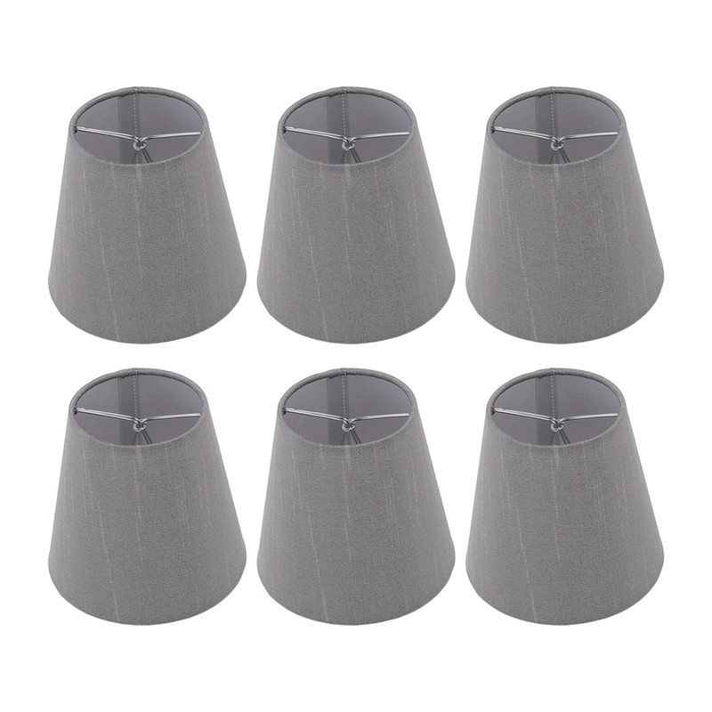 6 Pcs Cloth Lamp Shade Good Light Transmission E14 Candle