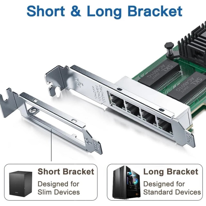 HiFiber H!Fiber Gigabit 4-Port Network Card Intel I350-