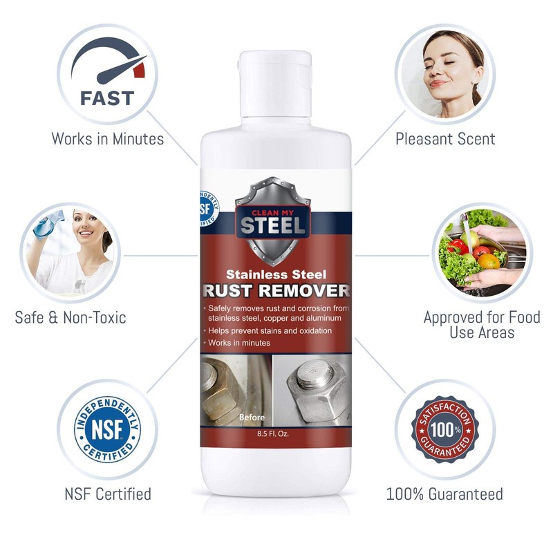 CLEAN MY STEEL Stainless Steel Rust Stain Remover & Cleaner