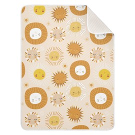 KICPOAY Swaddle Blanket for Cute Boho Sun Baby Receiving Blanket Muslin Baby Swaddles Soft Cotton Breathable Nursery Blankets for Unisex Boys and Girls 30x40 Inch