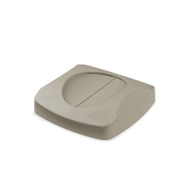 Rubbermaid Commercial Products Untouchable 23 Gal Square Swing Lid Beige Compatible With Untouchable 23 Gal Container for Offices/Mailrooms/Classrooms/Areas of High Waste Generation