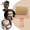Cepillo Madera Limpieza De Cuello Barbería Corte De Pelo 1pz