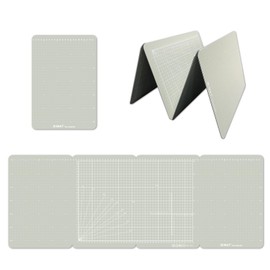iMAT Flip Cutting Mat, M Type, Double Sided, TPE, Folding Cutter Mat (Light Gray)