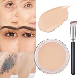 Kaely Kaely Pot Concealer Full Coverage Set,under Eye Brightener Concealer for Conceals Dark Circles,Waterproof Foundation Face Makeup Brush Kit,Color Correcting Concealer,Eye Ring corrector de ojeras 02