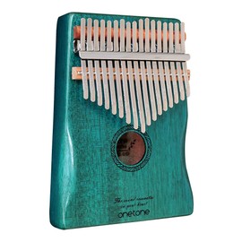 ONETONE OTKL-TQ/OK Kalimba (Thumb Piano), 17 Keys, Beginner Set, Okume Wood, Includes a Case, Cloth, Finger Cots, Key Sticker, Adjustment Hammer, Japanese Manual & Sheet Music Collection (English Language Not Guaranteed)