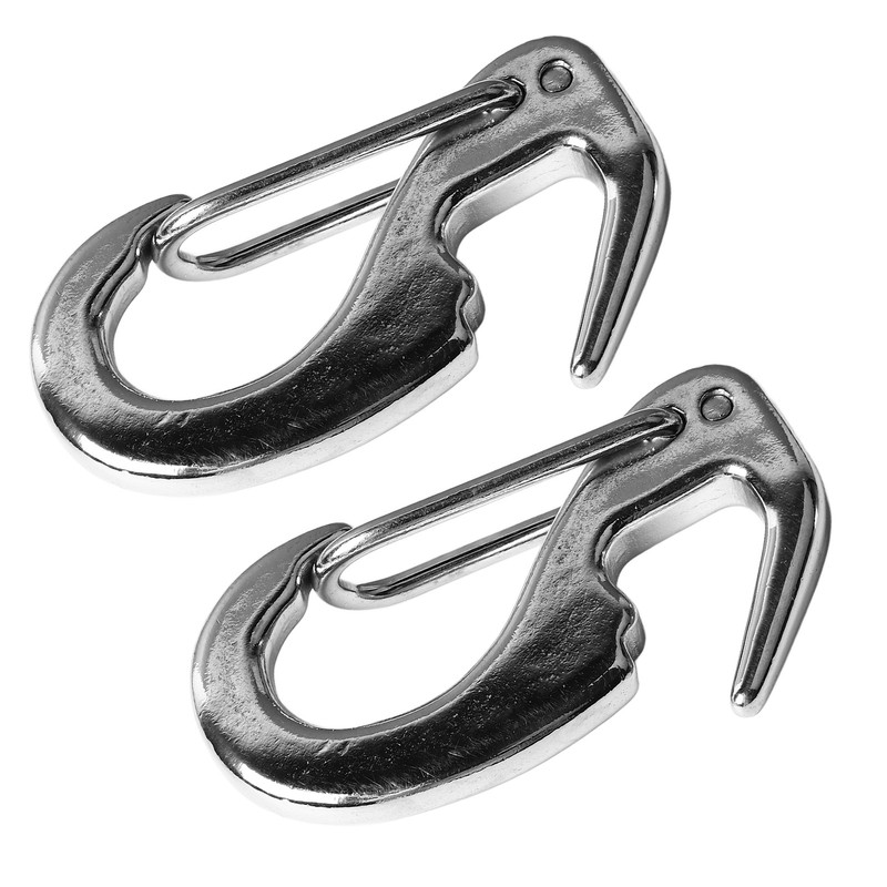 2 Pcs Stainless Steel Spring Hook 65mm Rust Prevention Spring