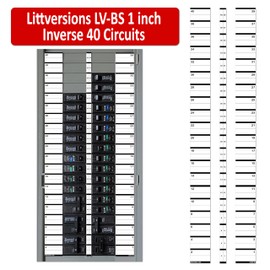 Littversions Exclusive 1" Inverse Breaker Side 40 Circuits 2 Labels Vinyl Fuse Box Circuit Breaker Panel Directory Labels/Decals/Stickers for All Electrical Panel/Load Centers Upside Down Waterproof