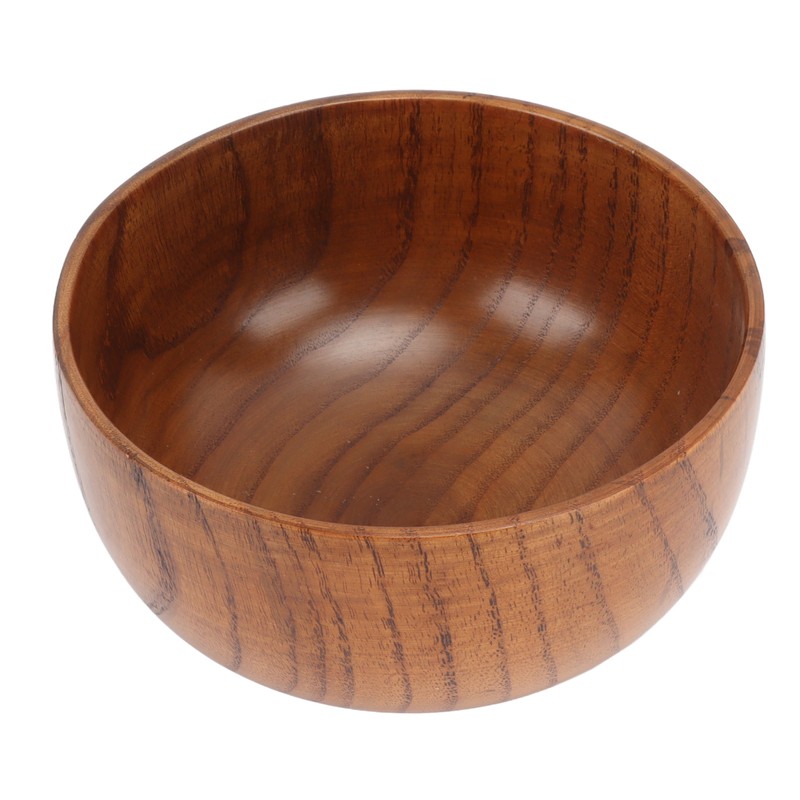 Wood Soup Bowl Unique Texture Exquisite Smoothly Round Wooden Bowl