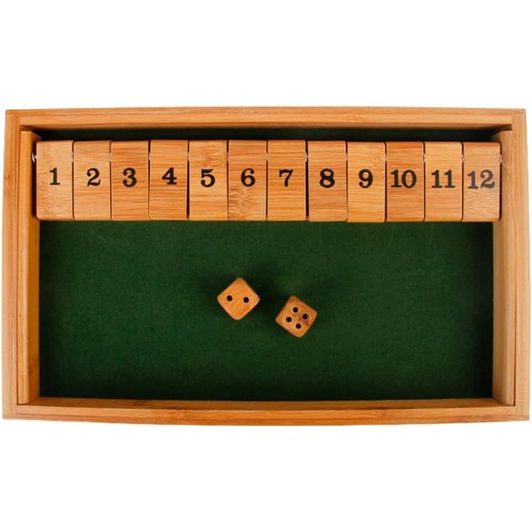 Shut The Box 2-6 Players Dice Game Wooden Board Games