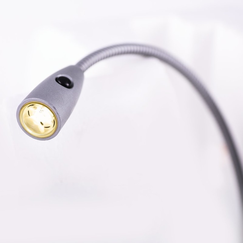 Heitronic LED-Nachttischlampe 1.5W Warm- white Berta 27745 silver